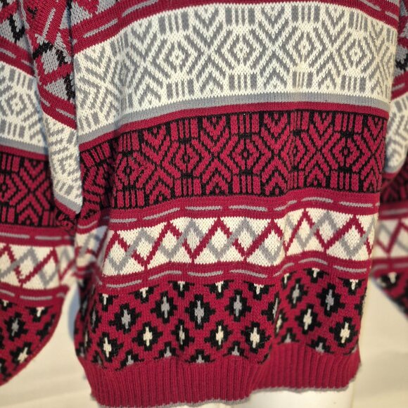 TOWNCRAFT stylish Ski Sweater, Red-Black-white-gray in size XL - Picture 11 of 13